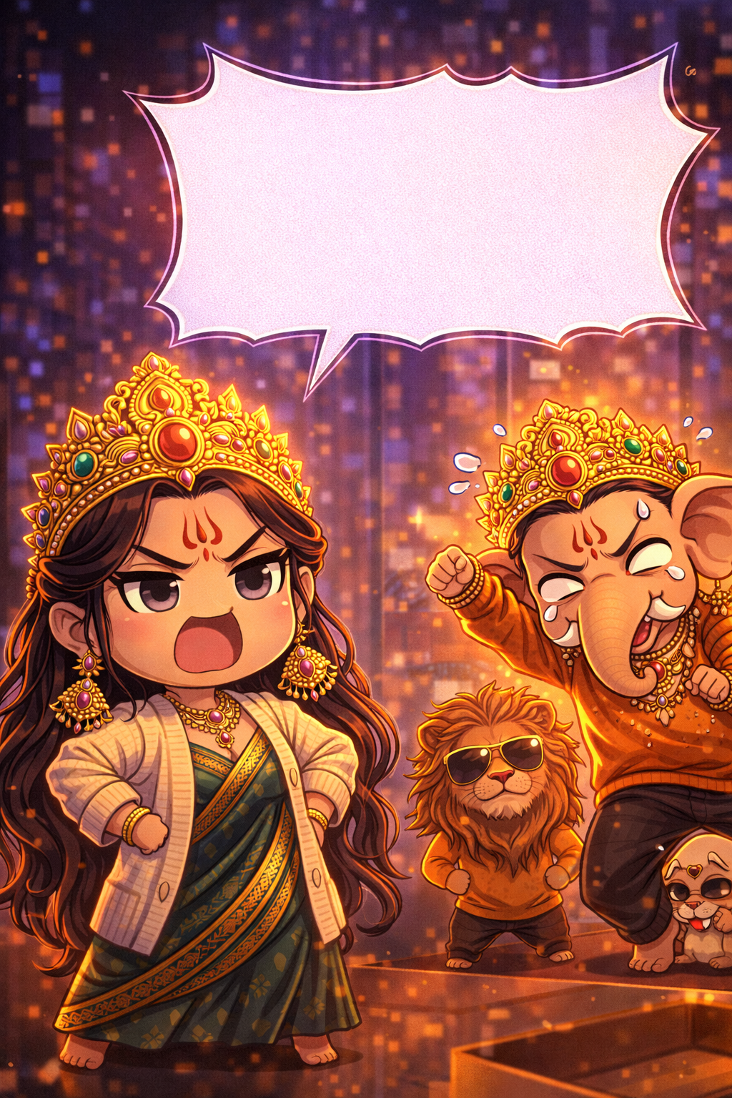 Maa Knows Everything, a TechnoMysticTales anime-manhwa art illustration