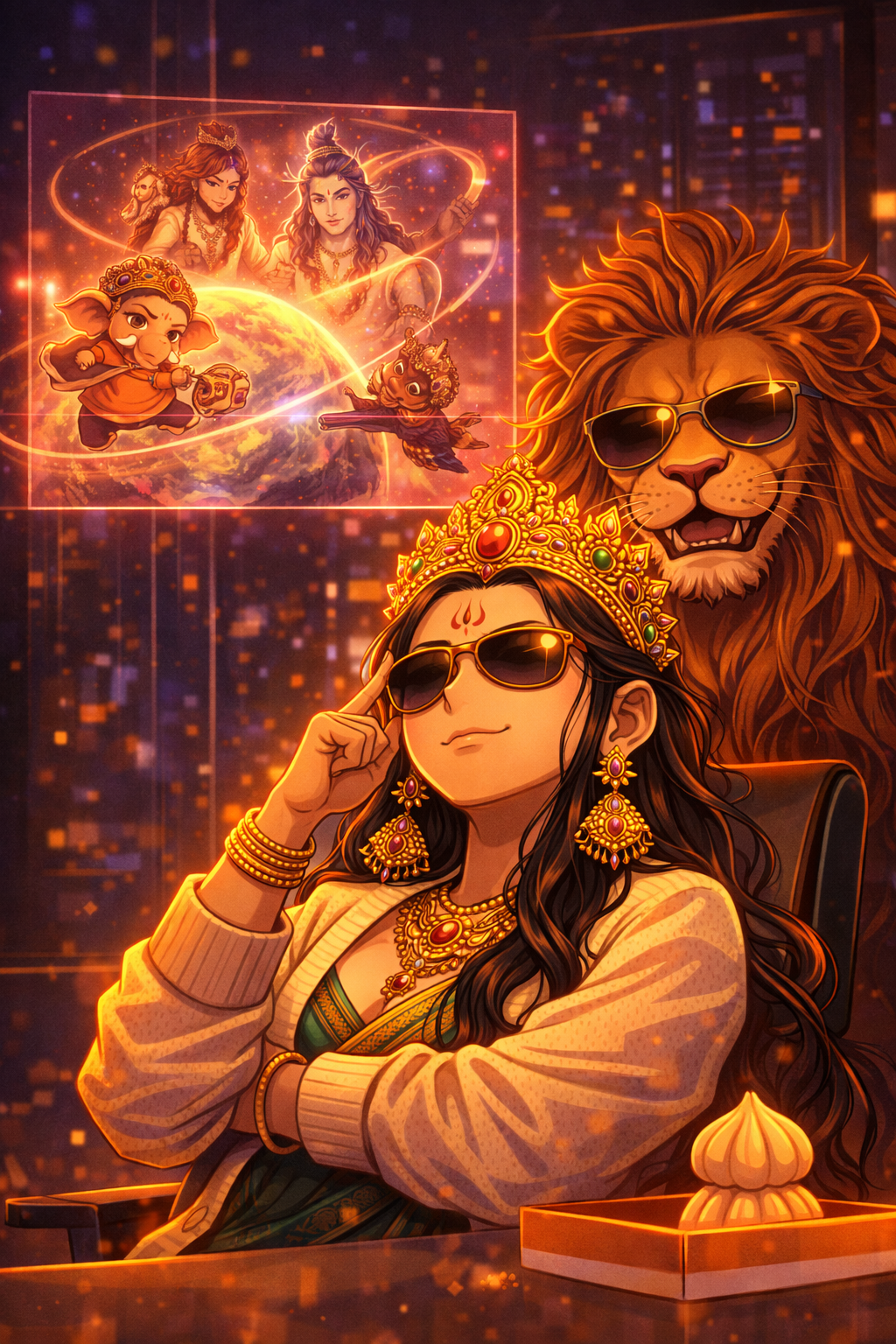 Maa Knows Everything, a TechnoMysticTales anime-manhwa art illustration