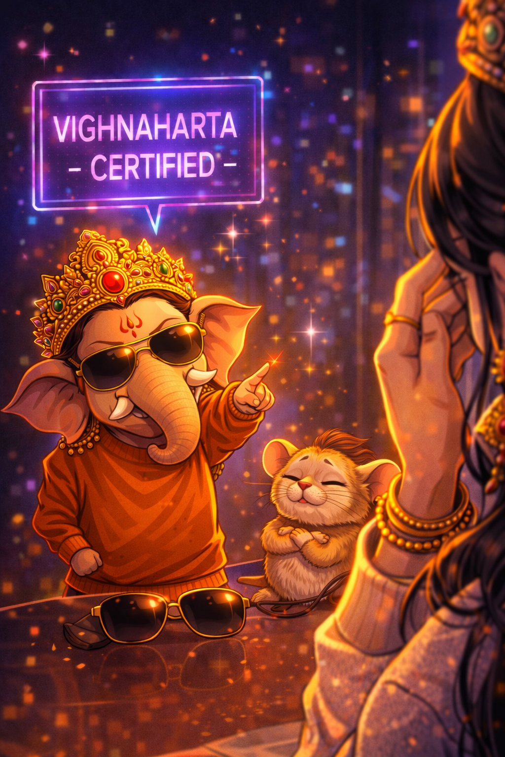 Maa Knows Everything, a TechnoMysticTales anime-manhwa art illustration