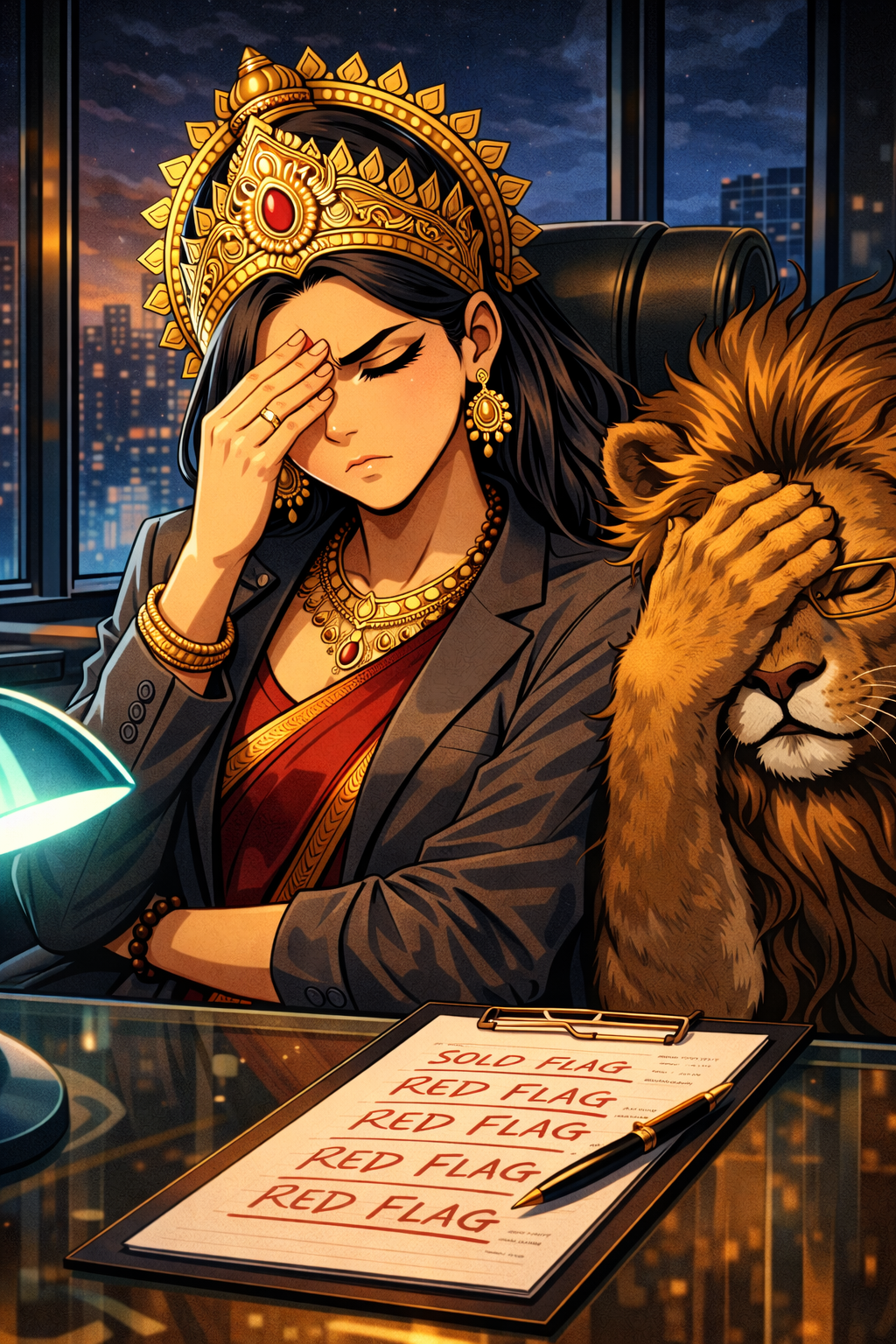 Shiva Ji's Divine Resume, a TechnoMysticTales anime-manhwa art illustration