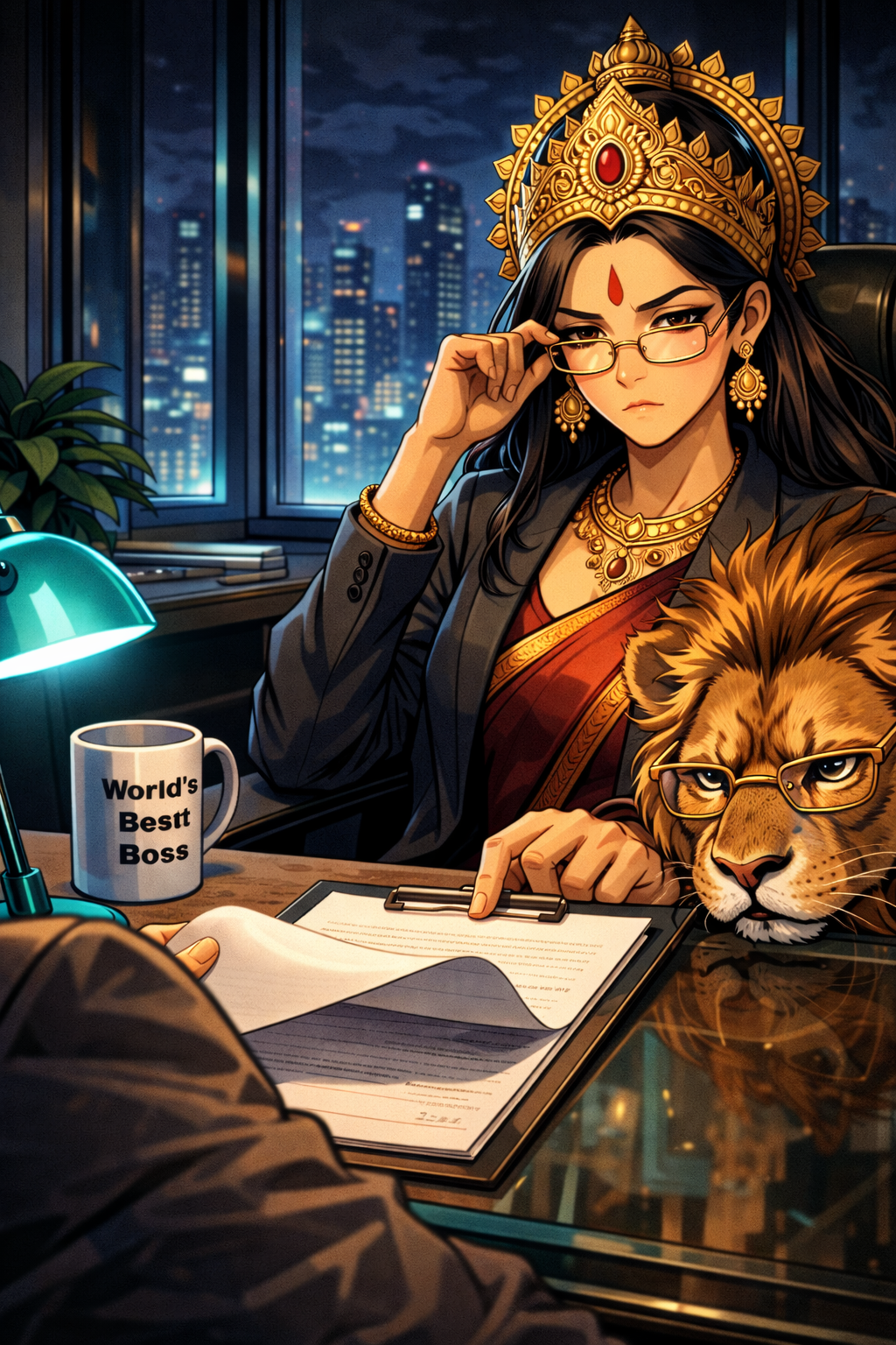 Shiva Ji's Divine Resume, a TechnoMysticTales anime-manhwa art illustration