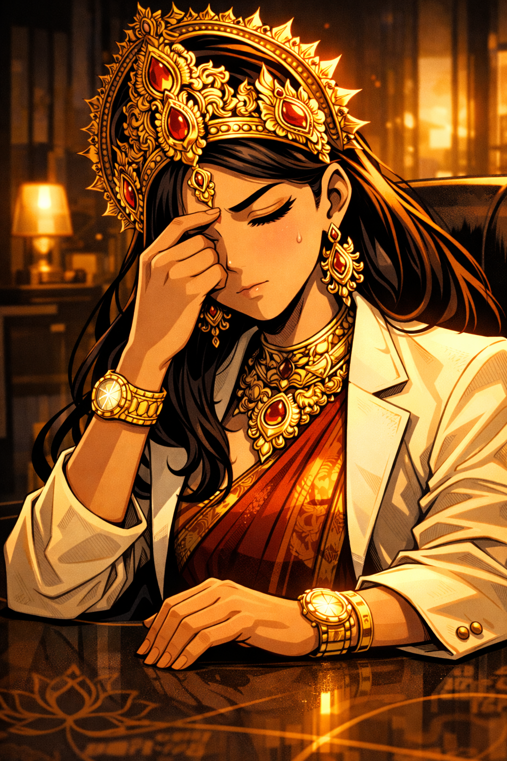 Vishnu Ji's Divine Resume, a TechnoMysticTales anime-manhwa art illustration